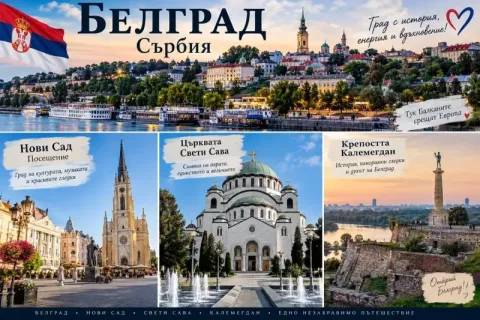 Екскурзия до Белград, Сърбия: Транспорт + нощувка на човек със закуска + посещение Нови сад, църквата Свети Сава и крепостта Калемегдан от ТА Синтика Травел