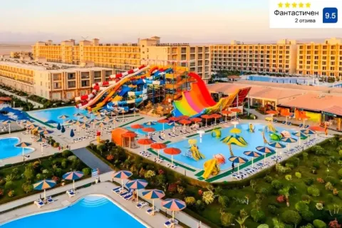 На първа линия в Хургада, Египет: Самолетен билет от София + 7 All Inclusive нощувки на човек в REWAYA INN RESORT 5*