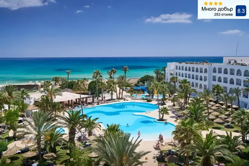 На първа линия в Хамамет, Тунис: Полет от София + 7 All Inclusive нощувки на човек в SIMBA CLUB - Nozha Beach 4*
