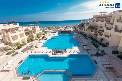 На първа линия в Хургада, Египет: Полет от София + 7 All Inclusive нощувки на човек в IMPERIAL SHAMS ABU SOMA 4*
